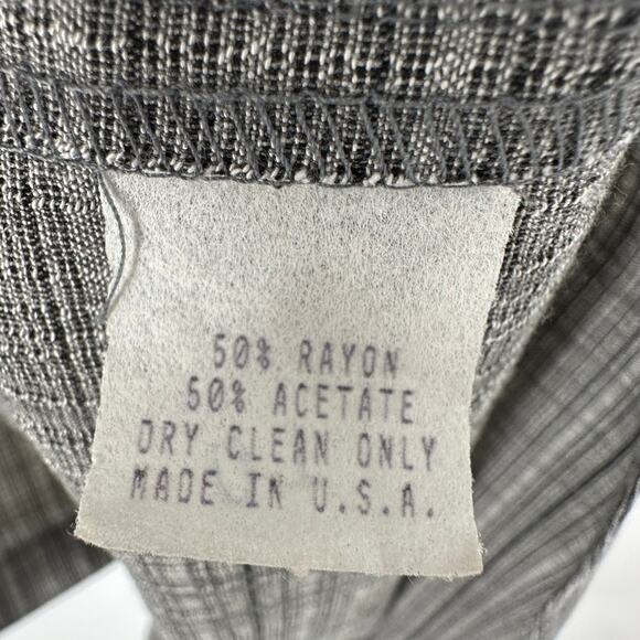 Vintage Bernini Gray Lightweight Button-Down Long-Sleeve Shirt Large - Picture 8 of 8
